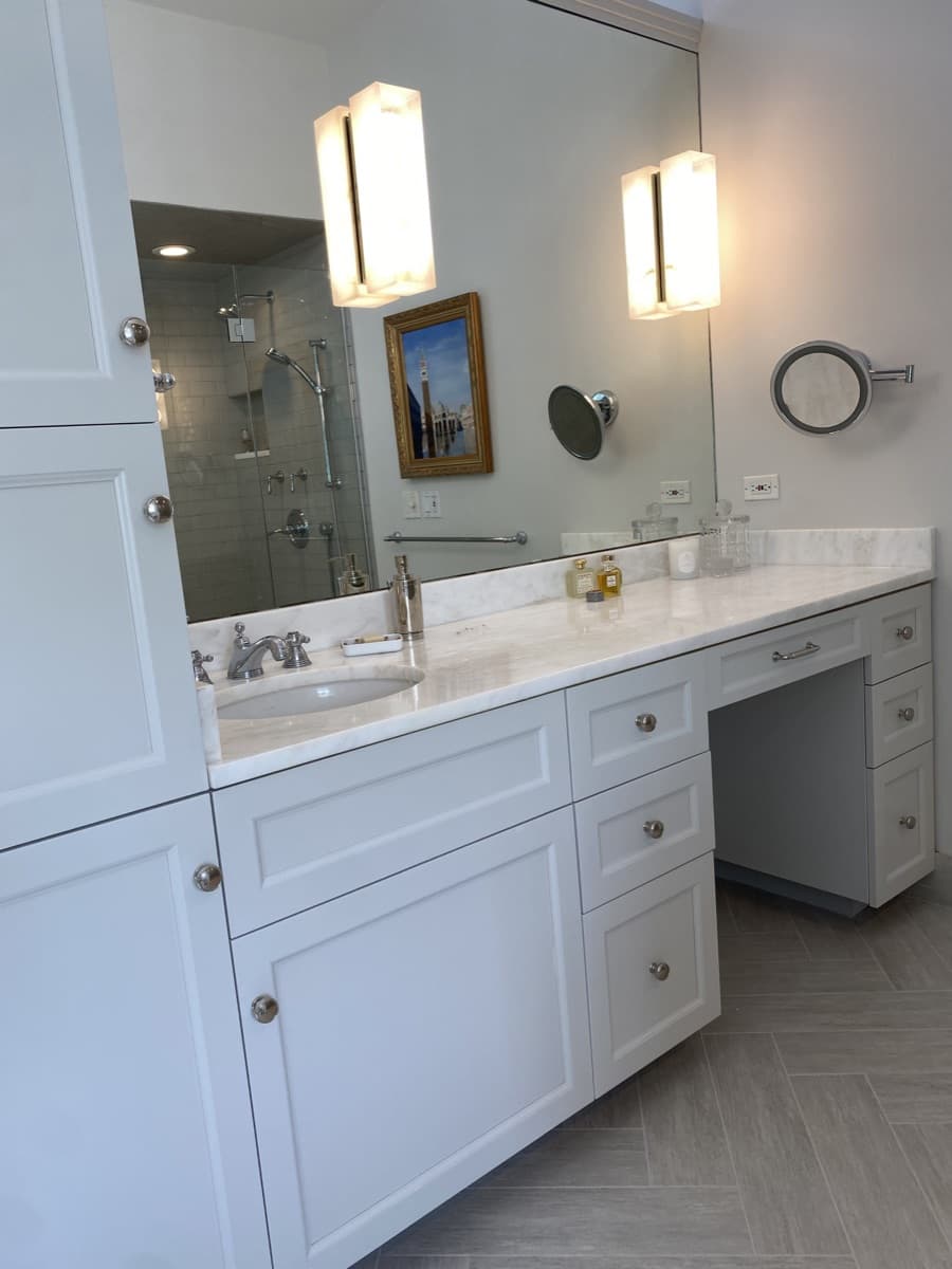 Organized bathroom vanity