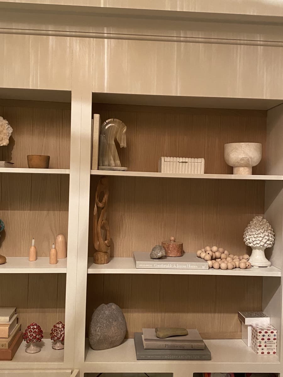 Styled and organized bookshelf